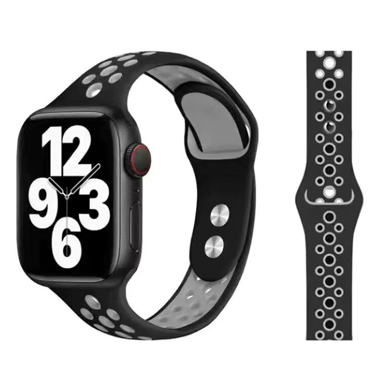 Schlanke Silikonarmbänder für Apple Watch 46-45-44mm 41mm 40mm 49-42mm Sportarmband iWatch Serie 11 10 9 8 7 6 5 se 4 ultra 3