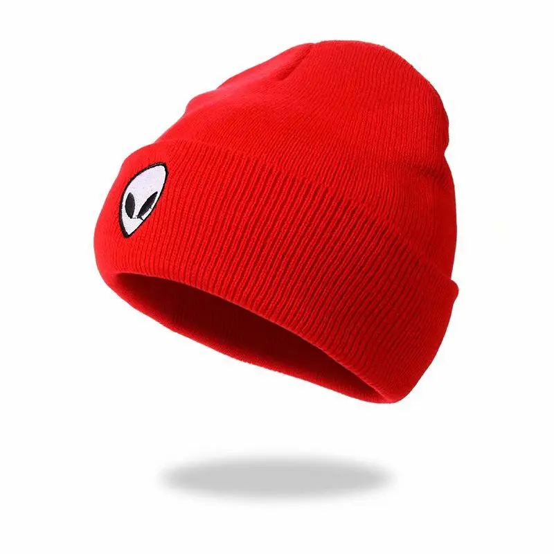 Men Women Alien Embroidered Knitted Hat Boy and Girl Party Gift New Popular Outdoor Street Hip Hop Knitted Hats