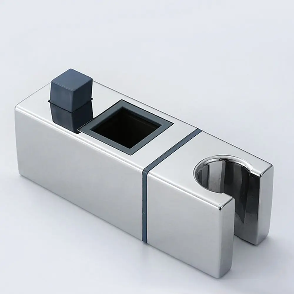 Square Pipe Shower Head Holder Adjustable Rotatable Bathroom Slide Bar Shelf Replacement Riser Rail Bracket
