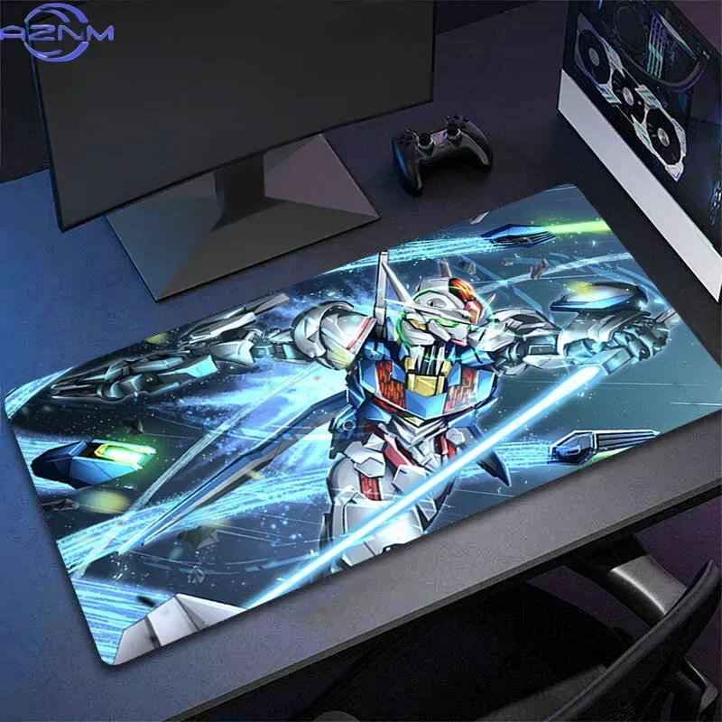 Large Gundam Aerial Mechanical Warrior Desk Carpet Mat, Anime Gaming Mousepad, Notebook PC Keyboard Pad Gamer Accessories