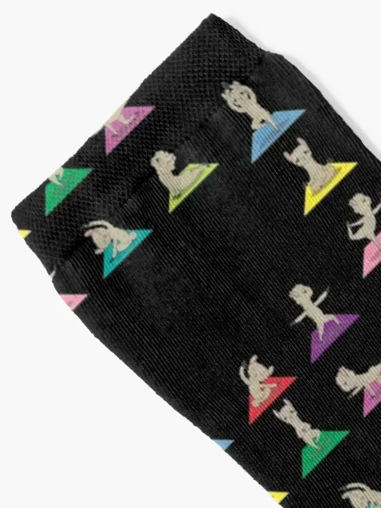 Yoga alpaca llama gymnastics meditation with yoga poses Socks sports stockings Crossfit Men Socks Luxury Brand Women's