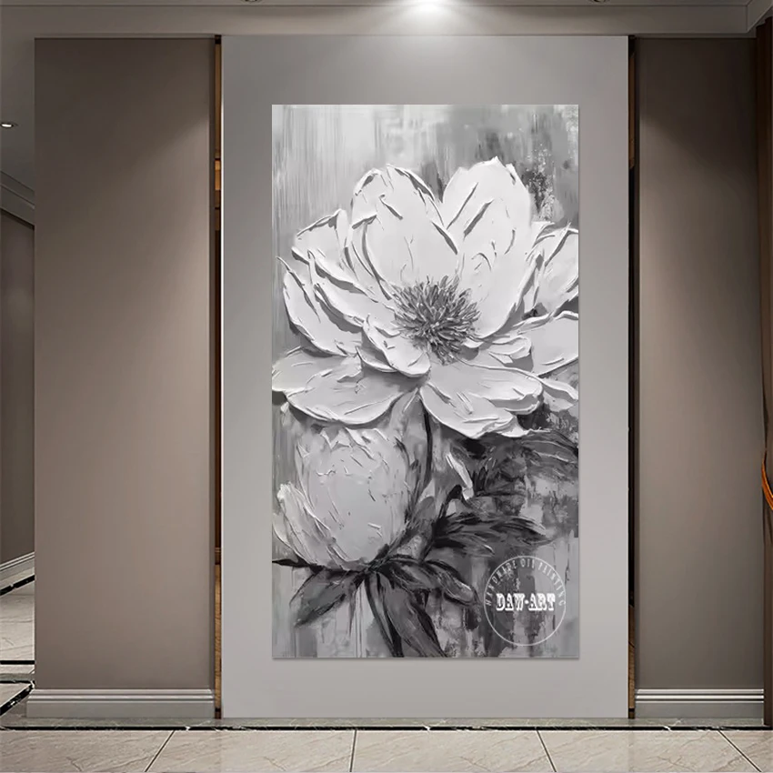 

Акриловый дизайн, абстрактные цветы, картины маслом, палитра, нож, холст, искусство, современная цветочная стена, безрамная, оптовая продажа, настенная картина