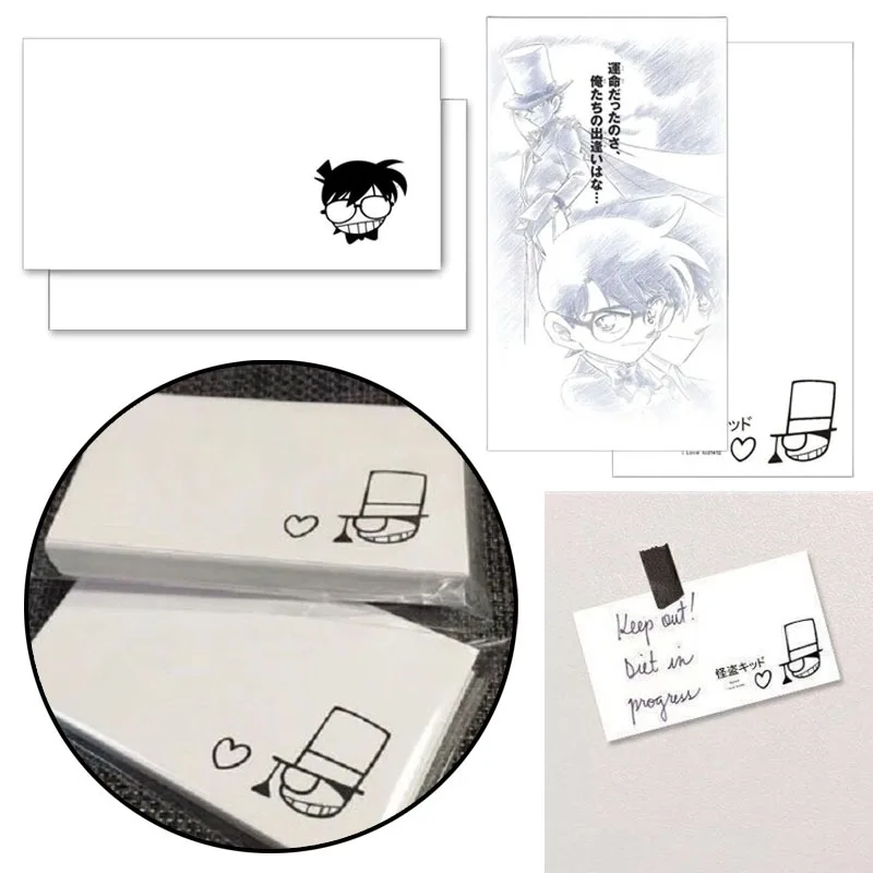 Carte de Message détective Conan, accessoires de Cosplay, Anime Kuroba Kaito, lettre d'invitation Conan Edogawa, cartes de visite manuscrites, jouets