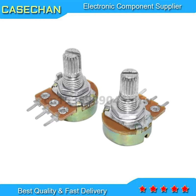 10PCS New and Original DIP WH148 Single Volume Potentiometer B500R B501 500R 3PINS 15mm