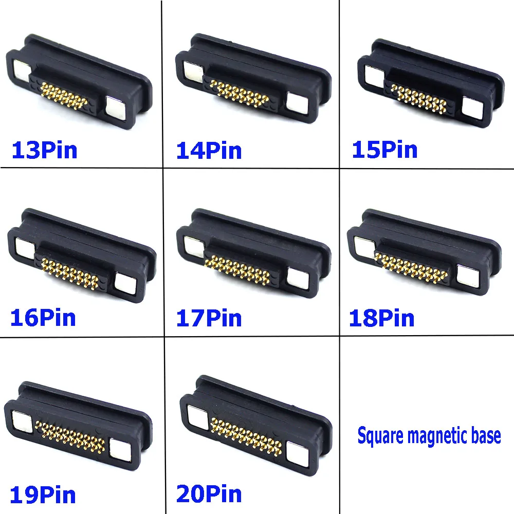 Concavity and convexity Pogopin Waterproof Magnetic 2A  13/14/15/16/17/18/19/20 Pin Male Female Spring Loaded DC Power Socket