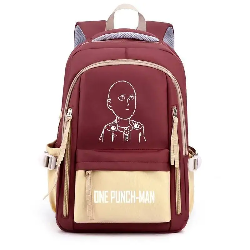 Anime Spiel Schwarz Blau Rosa Lila Rot One Punch Man Student Kinder Teenager Schultaschen Große Kapazität Rucksäcke Mädchen Jungen