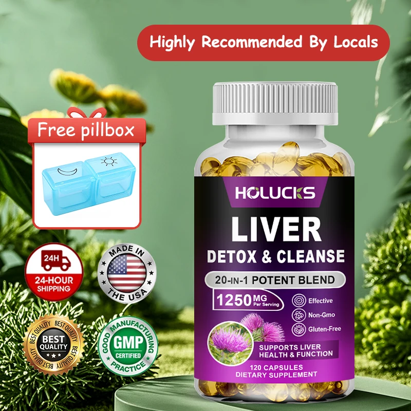 

Yimiduk Organic Liver Detox & Cleanse Capsules, with Dandelion, Support Flushes Toxins, Reduces Bloating, Promotes Clear Skin