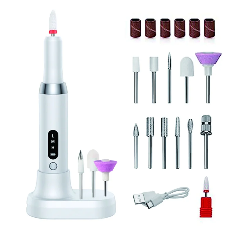 Portátil Nail Drill Machine Kit, Ferramentas de Manicure e Pedicure, Polimento Set com Nail Drill Bits, Lixar