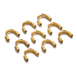 50Pcs Stainless Steel Gold Wire Protectors Wire Guard Guardian Protectors Loops U Shape Clasps Connector for DIY Jewelry Making