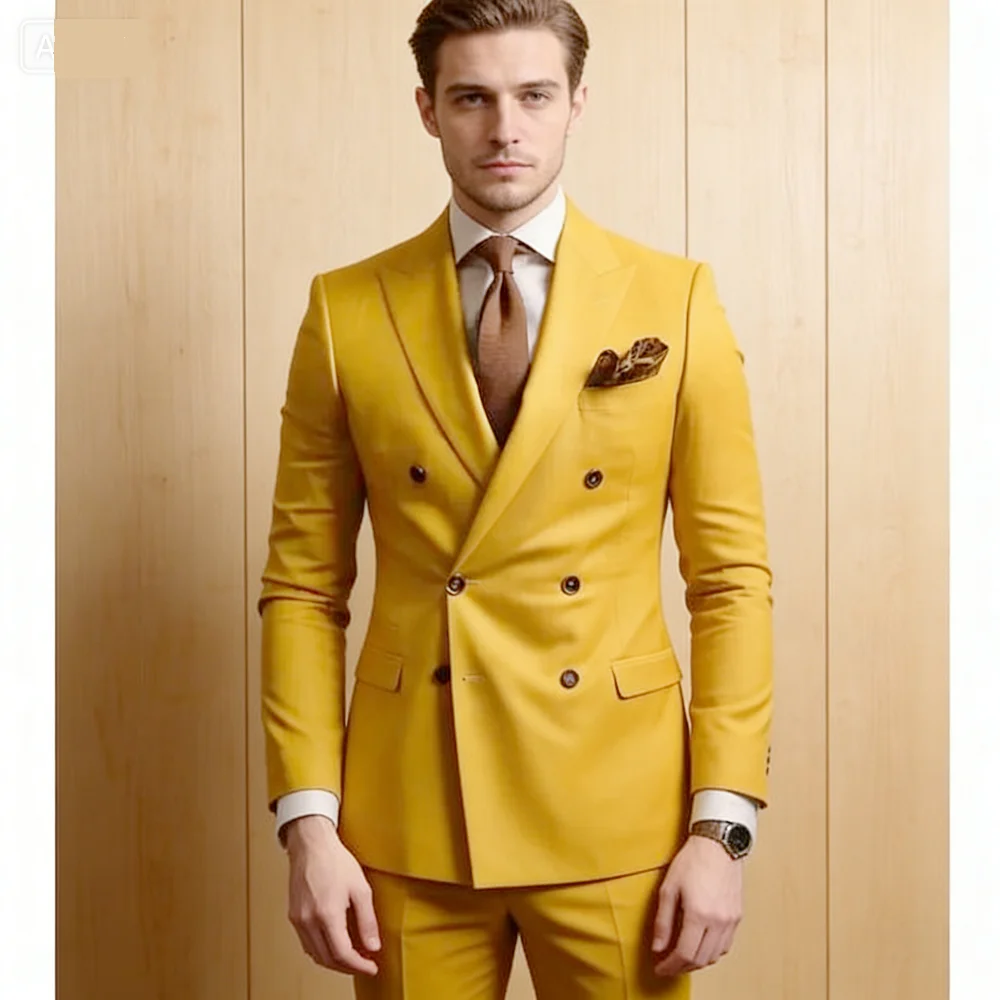 

Мужские повседневные смокинги для жениха, комплект приталенного пиджака, деловой костюм для мужчин, костюм из двух предметов, мужской пиджак и брюки