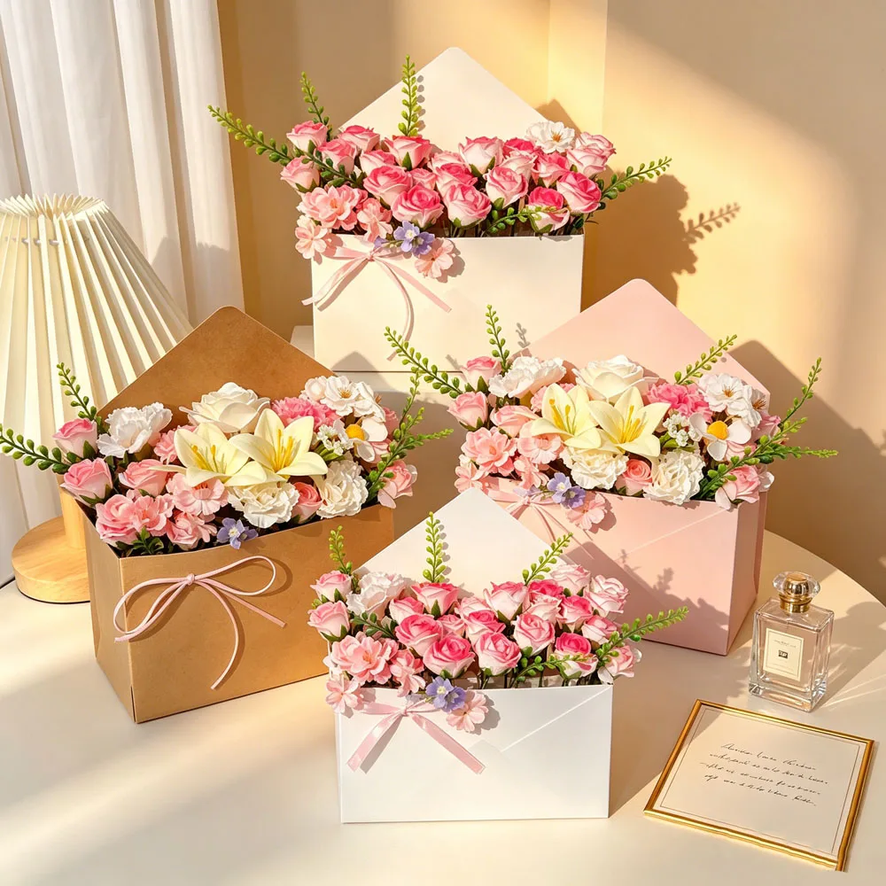 

1pcs Artificial Rose Mixed Flower Box Fake Flower Eternal Rose Flowers for Birthday Valentine's Day girlfriend Lover Gift