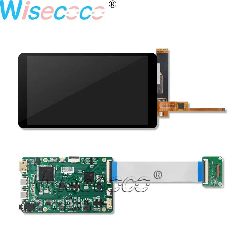 Wisecoco 5.5 Inch Landscape IPS LCD Screen 1080P FHD I2C Multi Touch Panel MINI HDMI-compatible MIPI Driver Board Raspbeery Pi