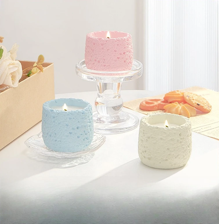 Vela aromaterapia regalo de vacaciones vela taza DIY taza vacía vela espacio taza de cemento fragancia colorida vida adorno para el hogar regalo