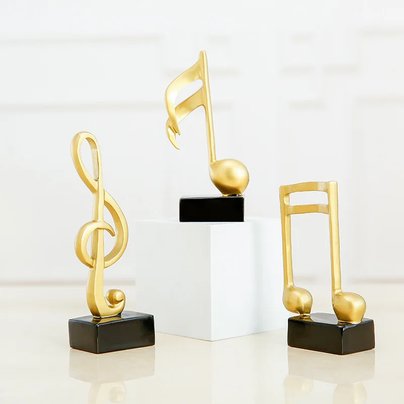 

Modern minimalist children's study room piano room display showcase props resin musical note models ornaments