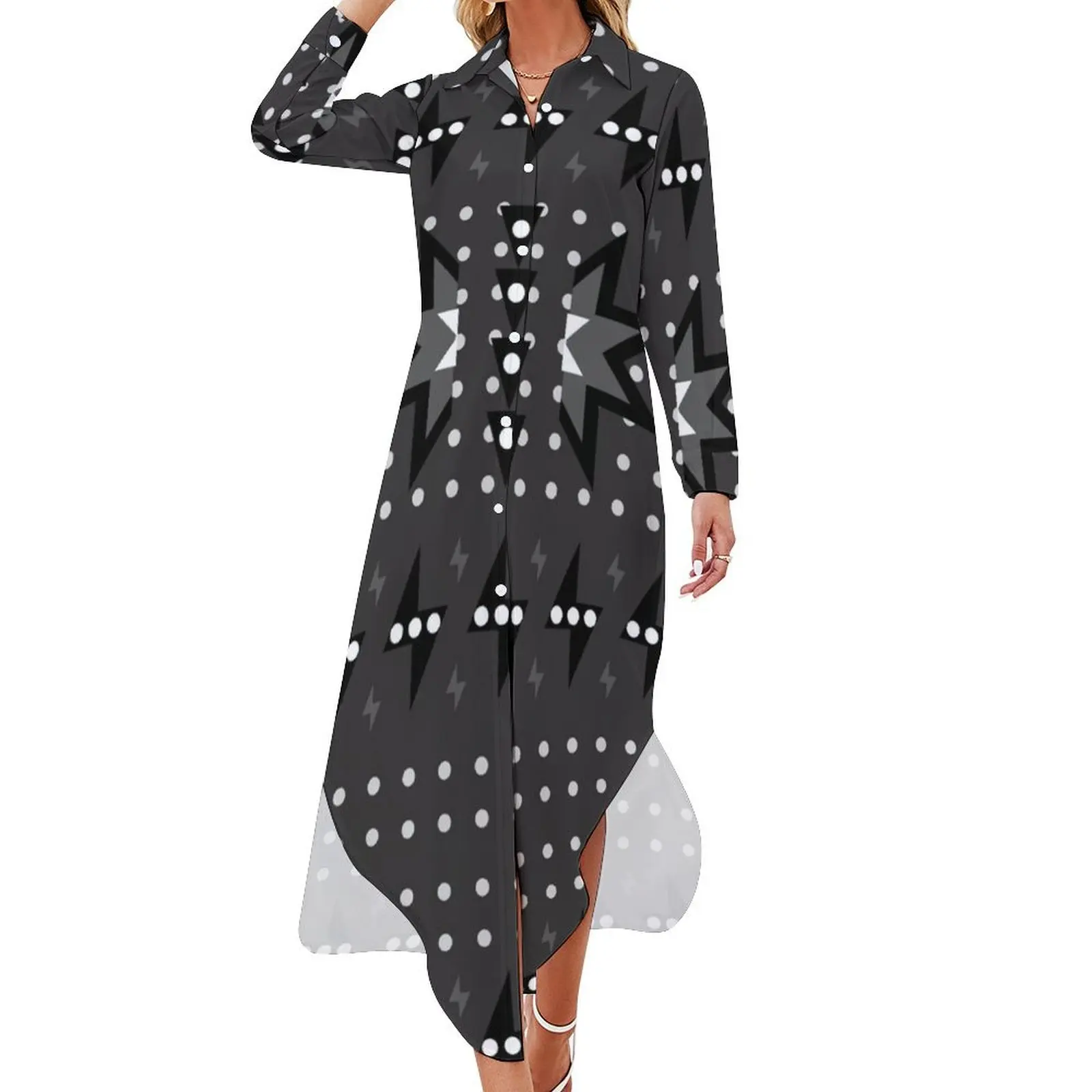 

Wakinyan Agli Long Sleeved Shirt Dress elegant evening dresses for women 2024 fairy dress Summer dresses for women