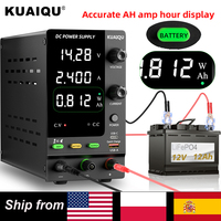 KUAIQU DC Power Supply Variable, 30V 10A Adjustable Switching Regulated DC Bench Power Supply with Intelligent Charging Mode,OCP