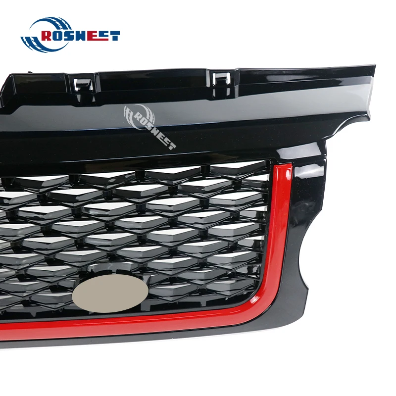 ROSWEET Front Grille For Land Rover Range Rover Sport L320 2005-2009 Racing Grills Intake Hood Cover Mesh Grid Car Accessories