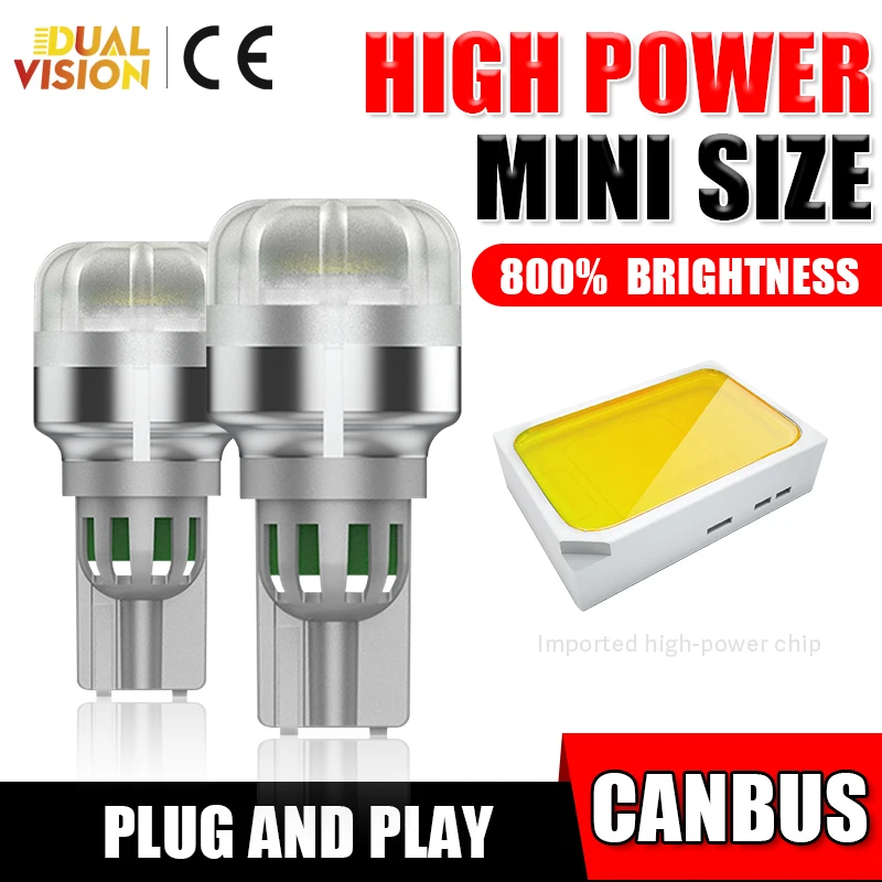 

Dualvision 2PCS T15 W16W LED Canbus No Error Bulbs 3030 SMD Backup Reverse Lights 921 912 906 904 Bulb Car Reversing Lamp 6000K