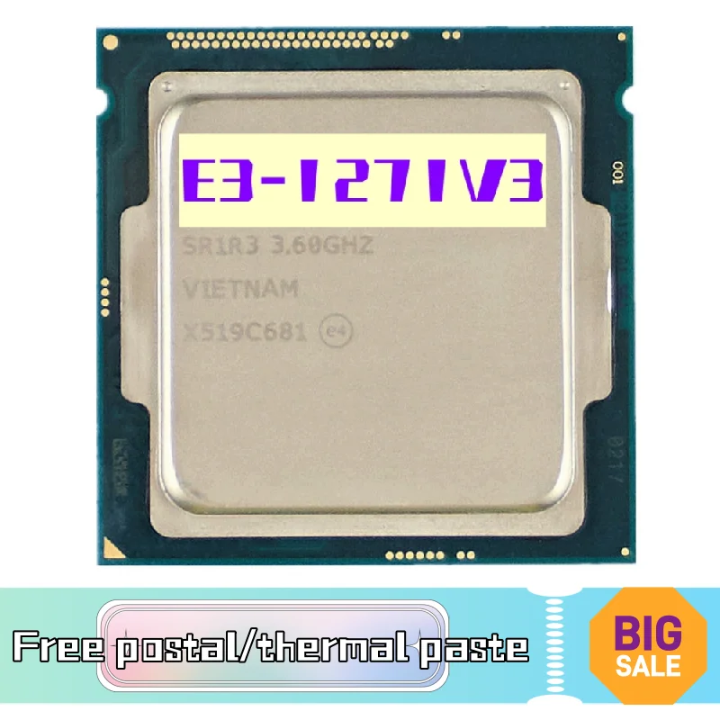 

Б/у Xeon E3-1271 v3 E3 1271 v3 E3 1271v3 3,6 ГГц L2 = 1M L3 = 8M 80W LGA 1150