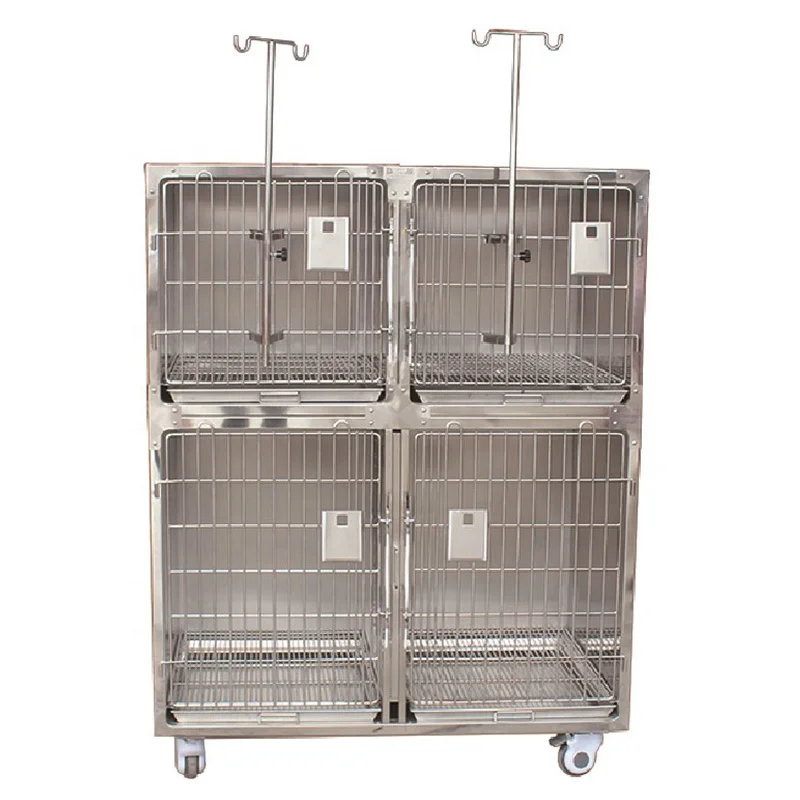 

Pet Clinic Veterinary Treatment Stainless Steel Cat Cage for Animals