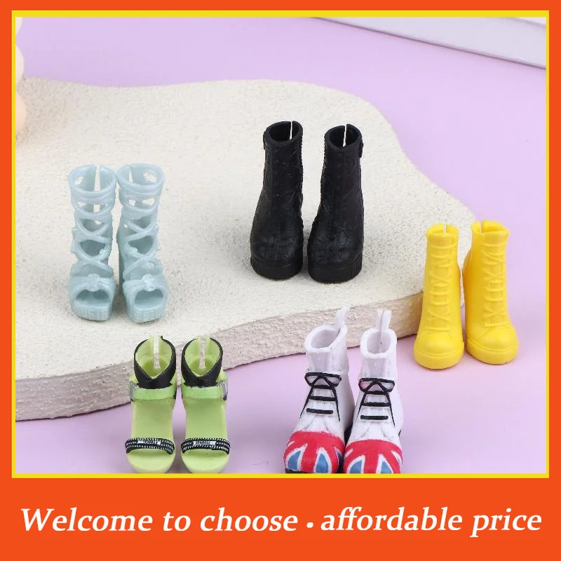 []Mini Doll Shoes High Heels Boots Sandals Fashion 1/6 Dolls Dress Up Accessories For Female Dolls Decorations Pretend Play Toys