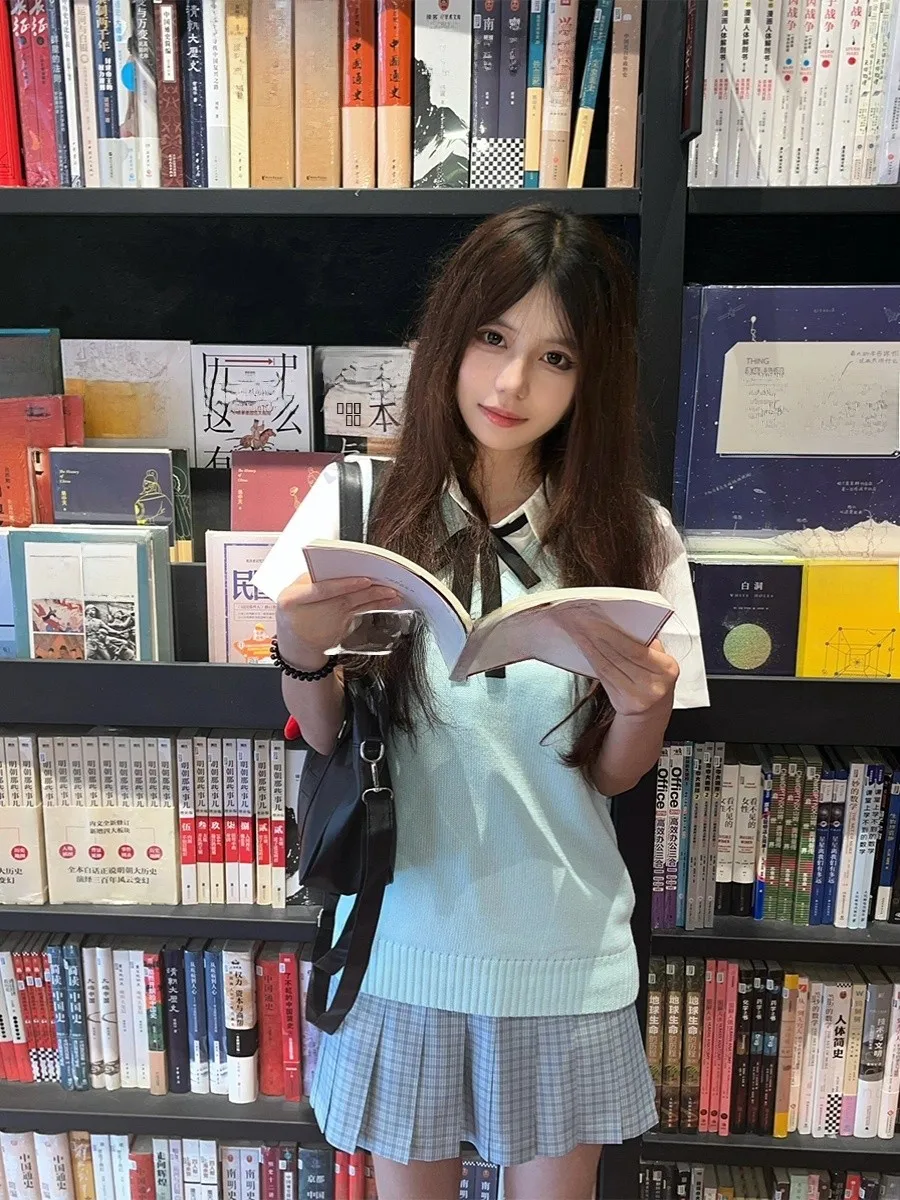 

Sweet Sle ort Sve Sweater Jk Vest Top Women's Faionable Knitted Mint Color V-Ne Pullover Thin Material Summer