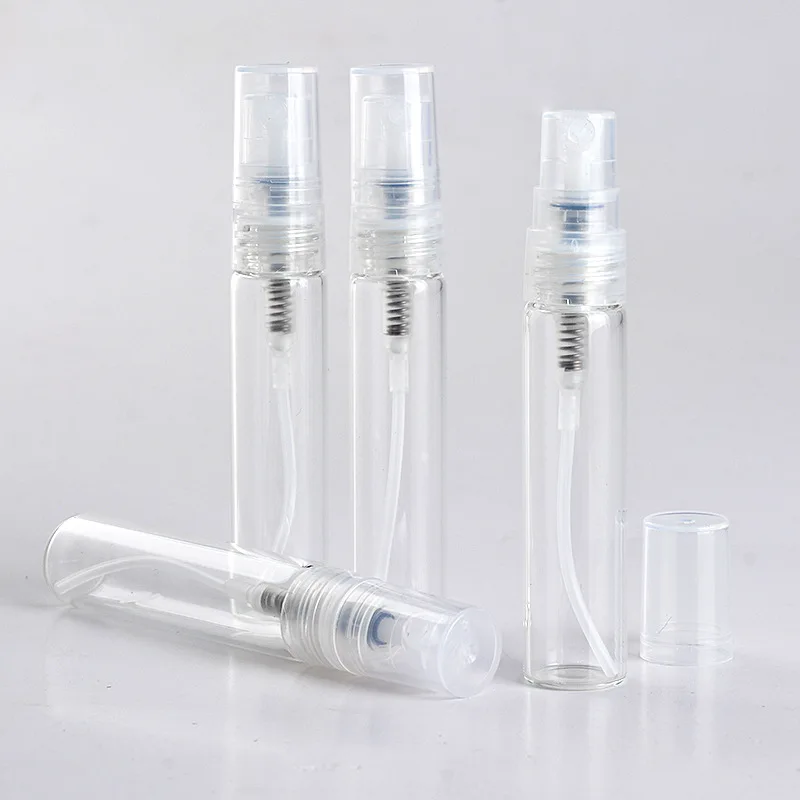 

2ML 3ML 5ML 10ML Mini Clear Glass Spray Bottle Refillable Perfume Empty Sample Bottle Pipette for Travel Party