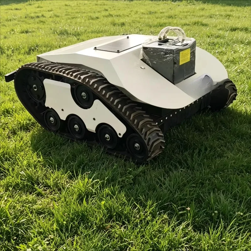 Professional 21-Inch Pure Electric Remote Control Lawn Mower Brushless Motor Lithium Battery Tracked Robot Mower 20-70mm Cutting