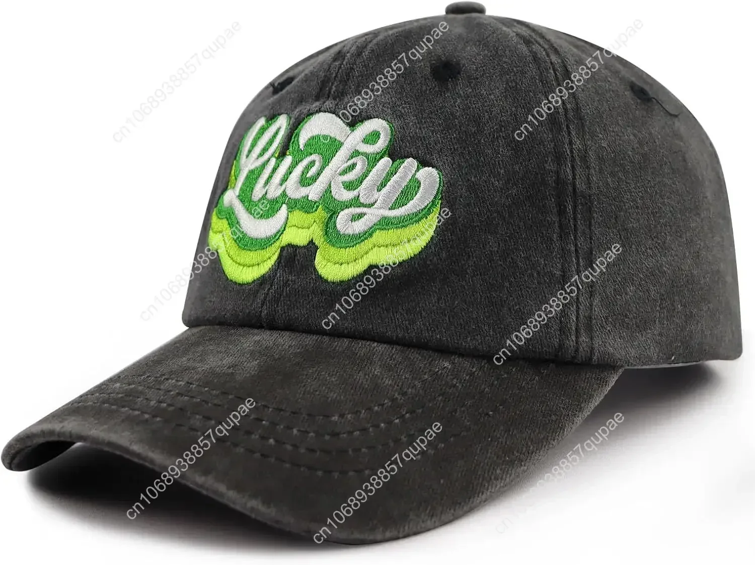 Green Lucky Hats for Men Women, Adjustable Embroidered Cotton Irish St. Patrick’s Day Gifts Baseball Cap