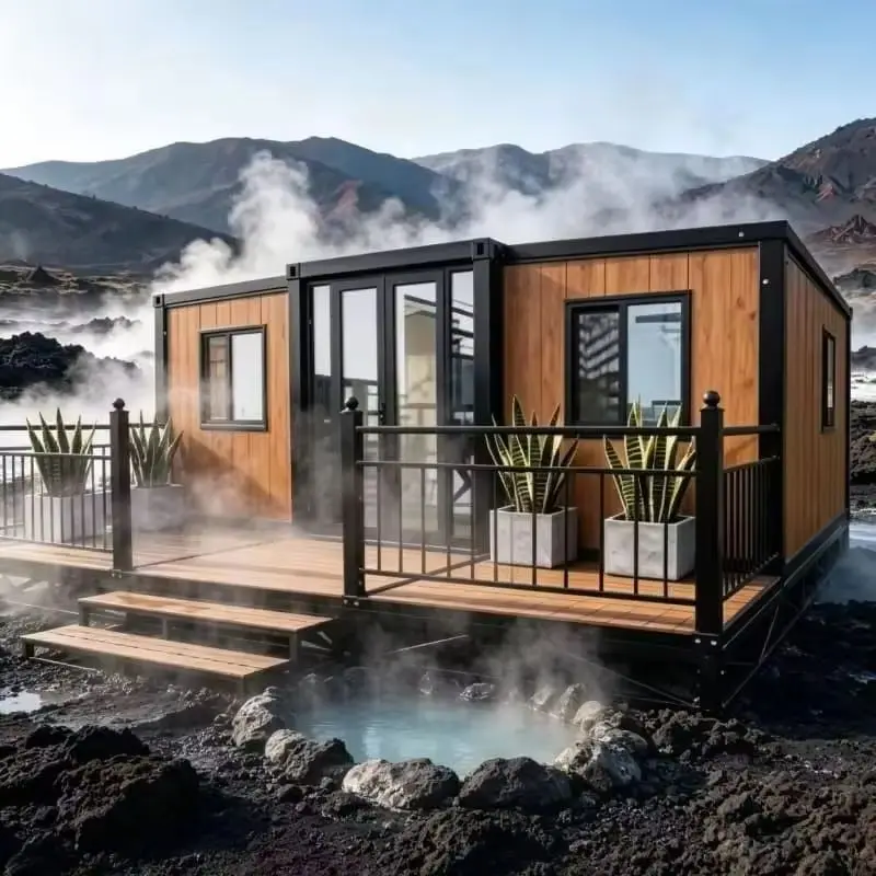 40ft Ready Made Container House Expandable Foldable Mobile Home with 2 Bedroom Kitchen Bathroom Design for Outdoor Living
