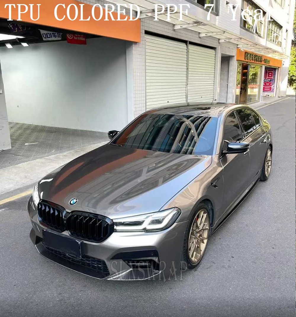 Liquid Metallic Silver TPU PPF Car Wrap - Self-Healing Color Protective Film for Auto, Yacht, Plane - Wet Instal 5x52ft/roll