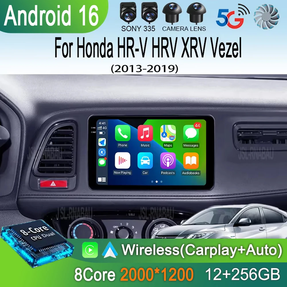 

Автомагнитола Android 16 для Honda HR-V HRV XRV Vezel 2013-2019 с GPS, Bluetooth, мультимедиа, видеоплеером, камерой 360° и CarPlay, 2DIN