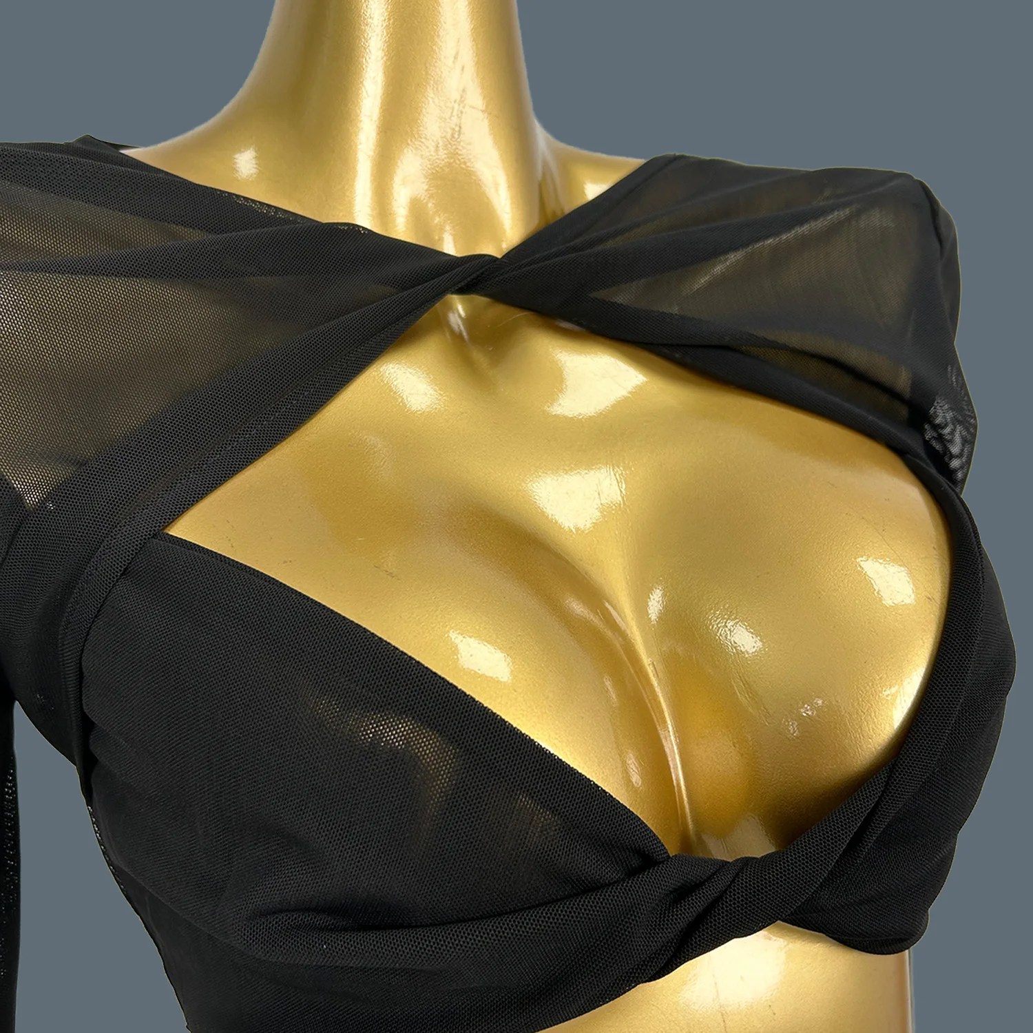 Women Elegant Trendy Sheer Mesh Jumpsuit 2Pieces Set Nightclub Party Event Show Outfit Cabaret Carnival Club Sexy High-end Wear