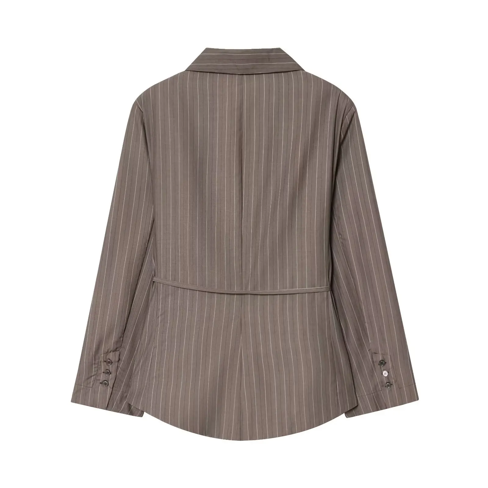 المرأة الخامس الرقبة رمادي الدانتيل يصل المشارب السترة مستقيم بنطال ذو قصة أرجل واسعة مجموعة النساء 2025 جديد المد موضة الكتف وسادة السترة الزي #3