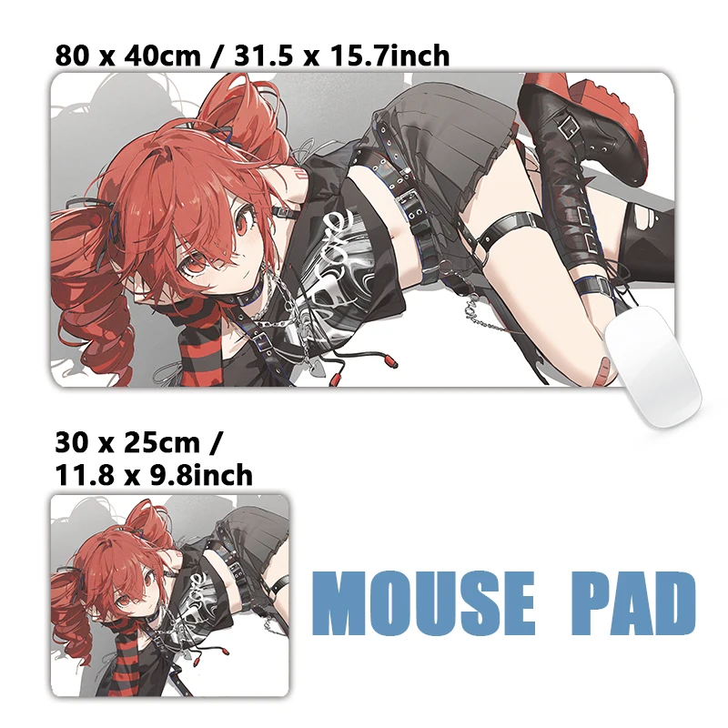 Anime Girl K-Kasane Teto Large Gaming Mouse Pad HD Print Desk Mat Laptop Keyboard Tray Office PC E-Sports Non-Slip Black