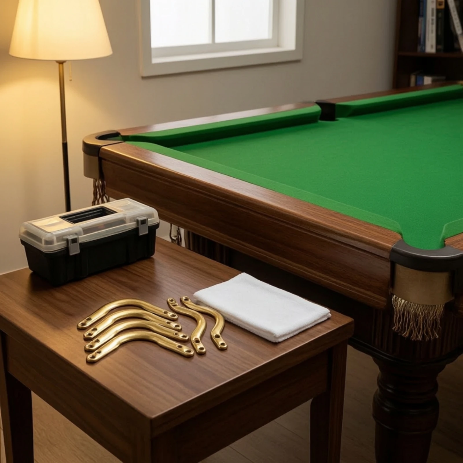 6 Pieces Pool Table Corner Plates Gold Finish Billiard Table Corner Plate Hardware Curved Heavy Duty