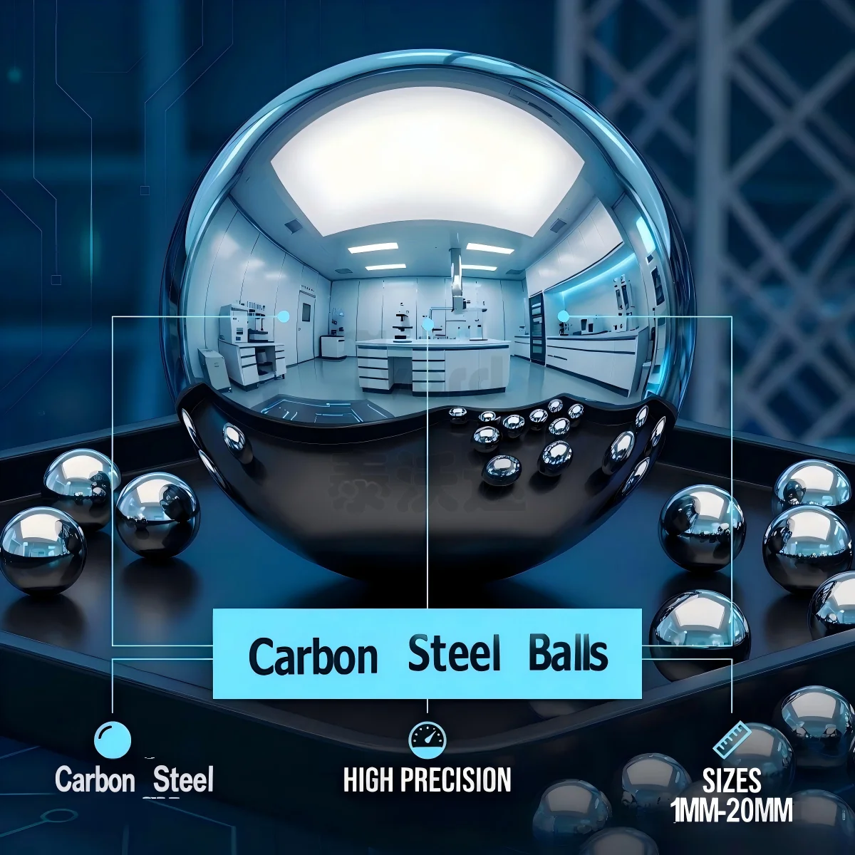 

Carbon Steel Balls 0.8mm-20mm High Precision Solid Polished Steel Balls for Bearings Bicycles Auto Machinery DIY Projects