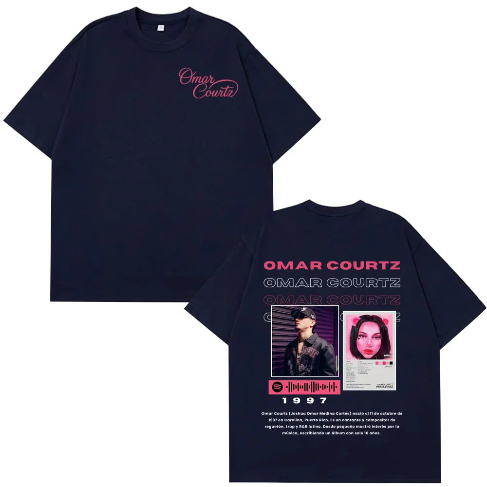 مغني الراب عمر كورتز تي شيرت عمر كورتز بريميرا موسى 2025 جرافيك تي شيرت الرجال النساء خمر الهيب هوب تيز الصيف القطن التي شيرت #5