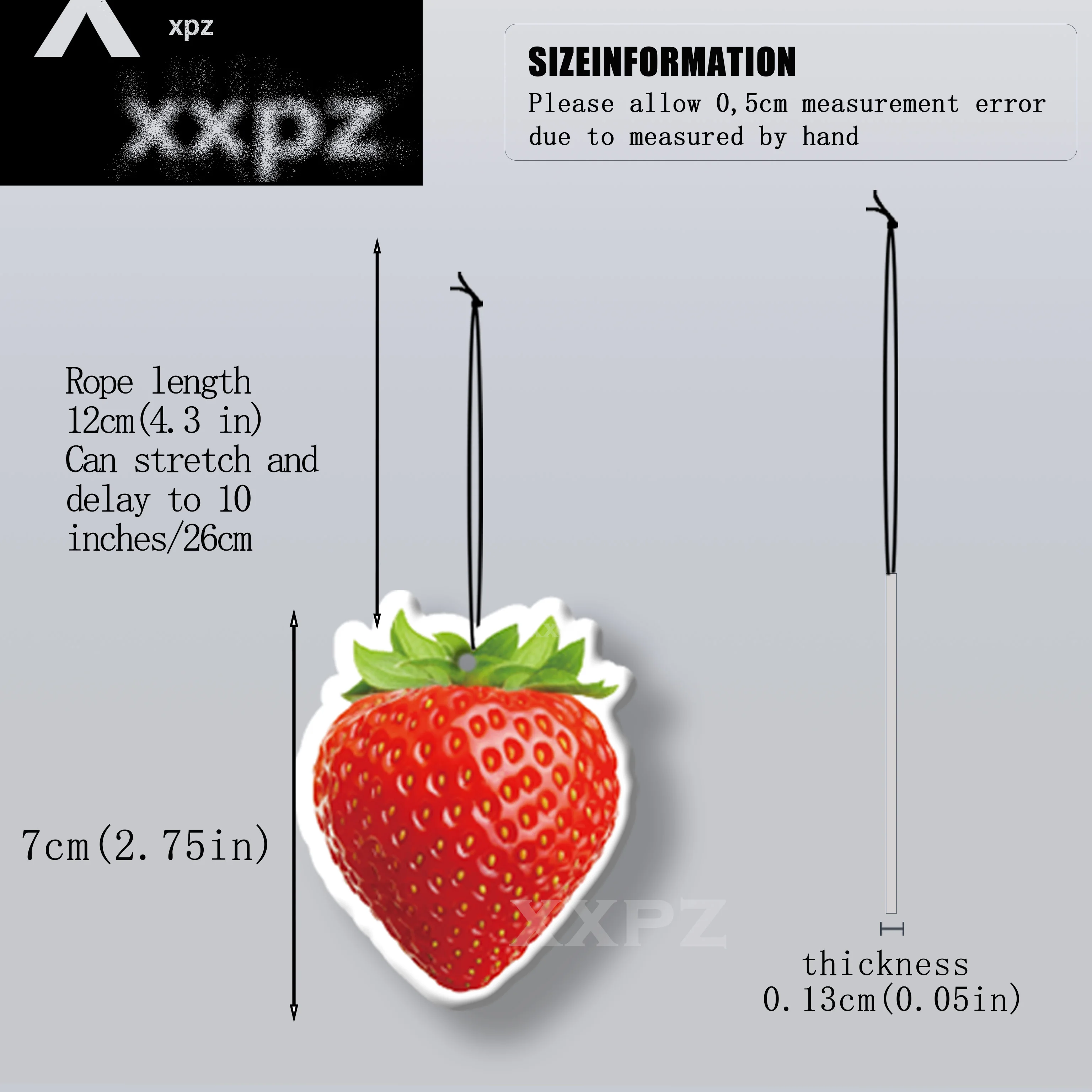 1/3pcs Strawberry Car Air Freshener Auto Parts Car Hanging Sweet Fruity Fragrance Essential Oil Diffuser Gift for Friends