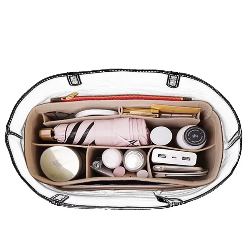 Portable Felt Insert Organizer For Goyard GM PM Mini Tote Bag Womens Handbag Inner Purse Travel Cosmetic Liner Bag