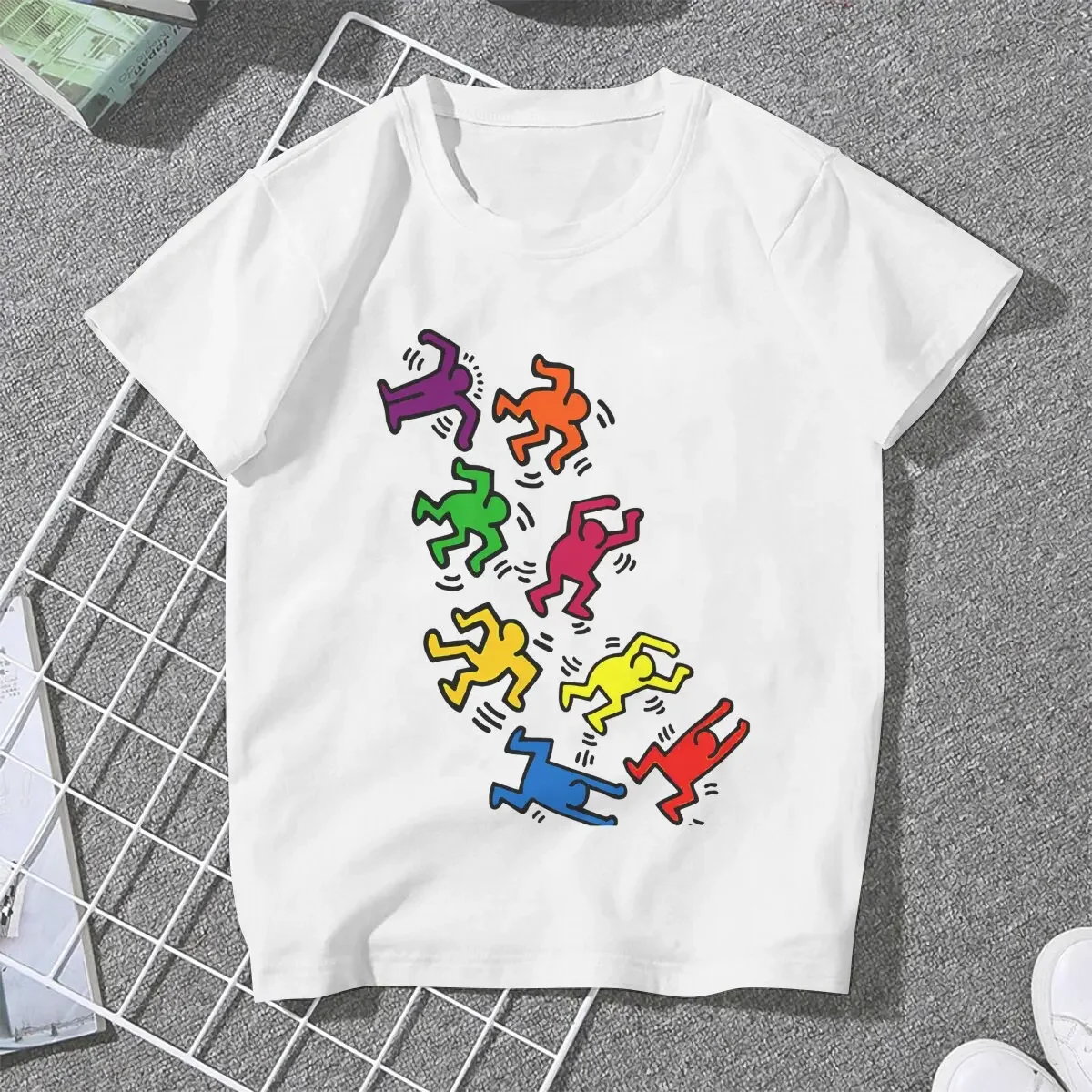 Haring Geometric Graffiti Essential T Shirt Goth Women's Tees Summer Harajuku O-Neck Polyester TShirt