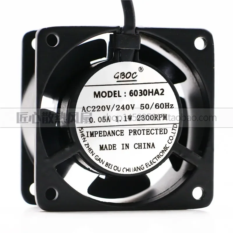 6030HA2 220V 6cm 6028 Micro Fan for Cabinet Heat Dissipation Small AC Fan