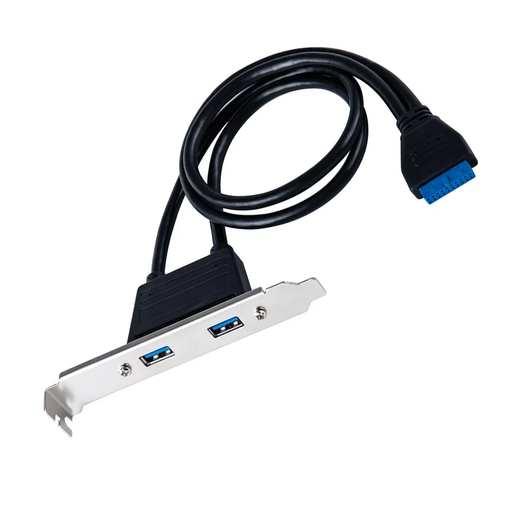 Motherboard Rear Panel Expansion Bracket 20pin Header to Dual USB 3.0 Ports Pci Installation High Quality
