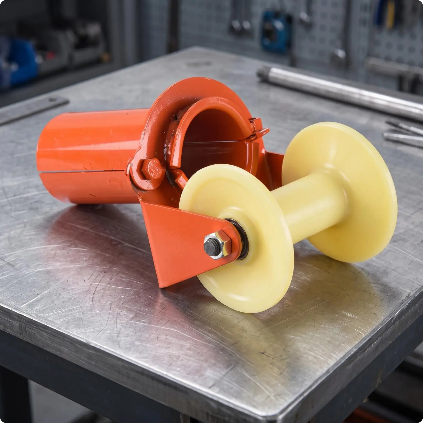 Durable Cable Pulley Guide for Electrical Conduit Wire Pulling Corner Routing Tool Steel Nylon Build