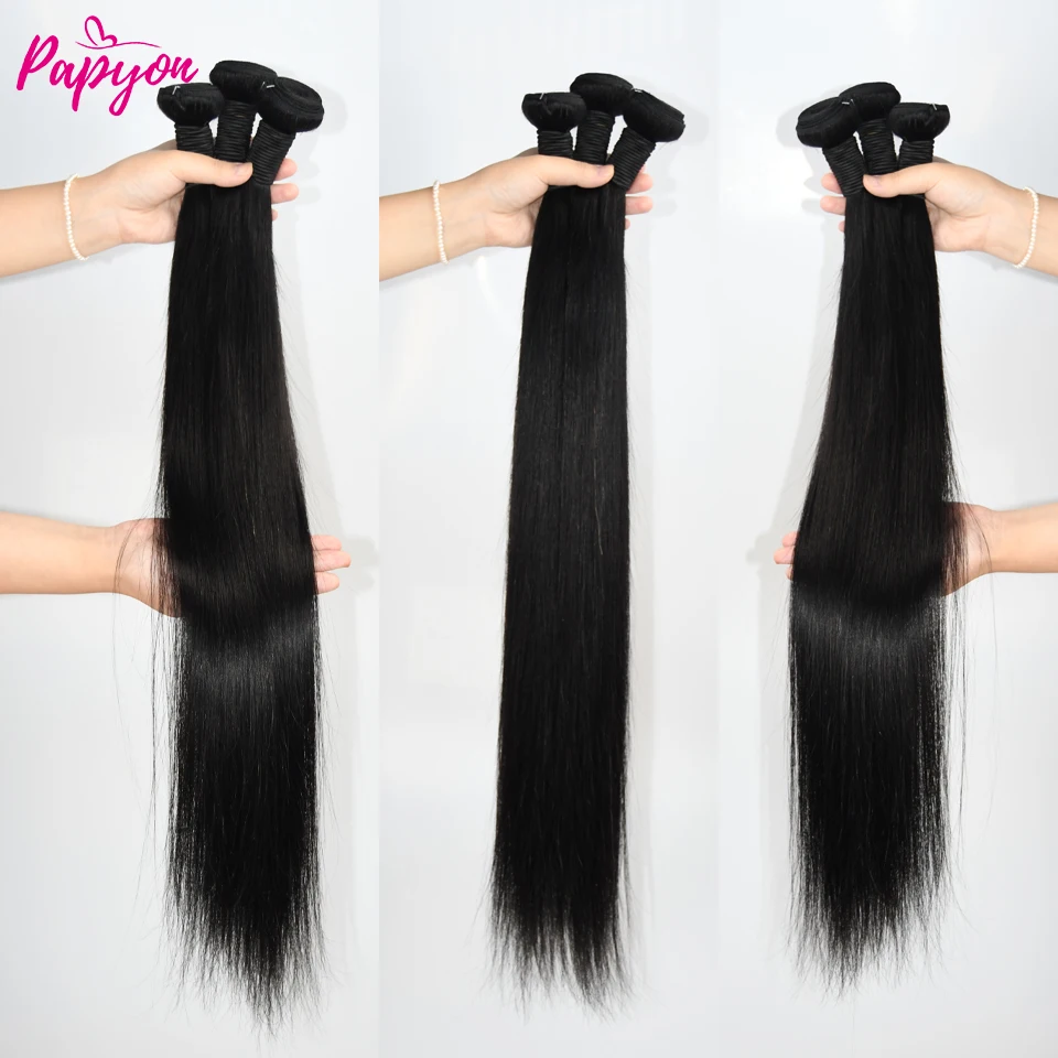 Bone Straight Human Hair Bundles With Closure 5x5 Lace Closures With Bundles Brazilian Hair Weave Bundles With Closure Remy Hair