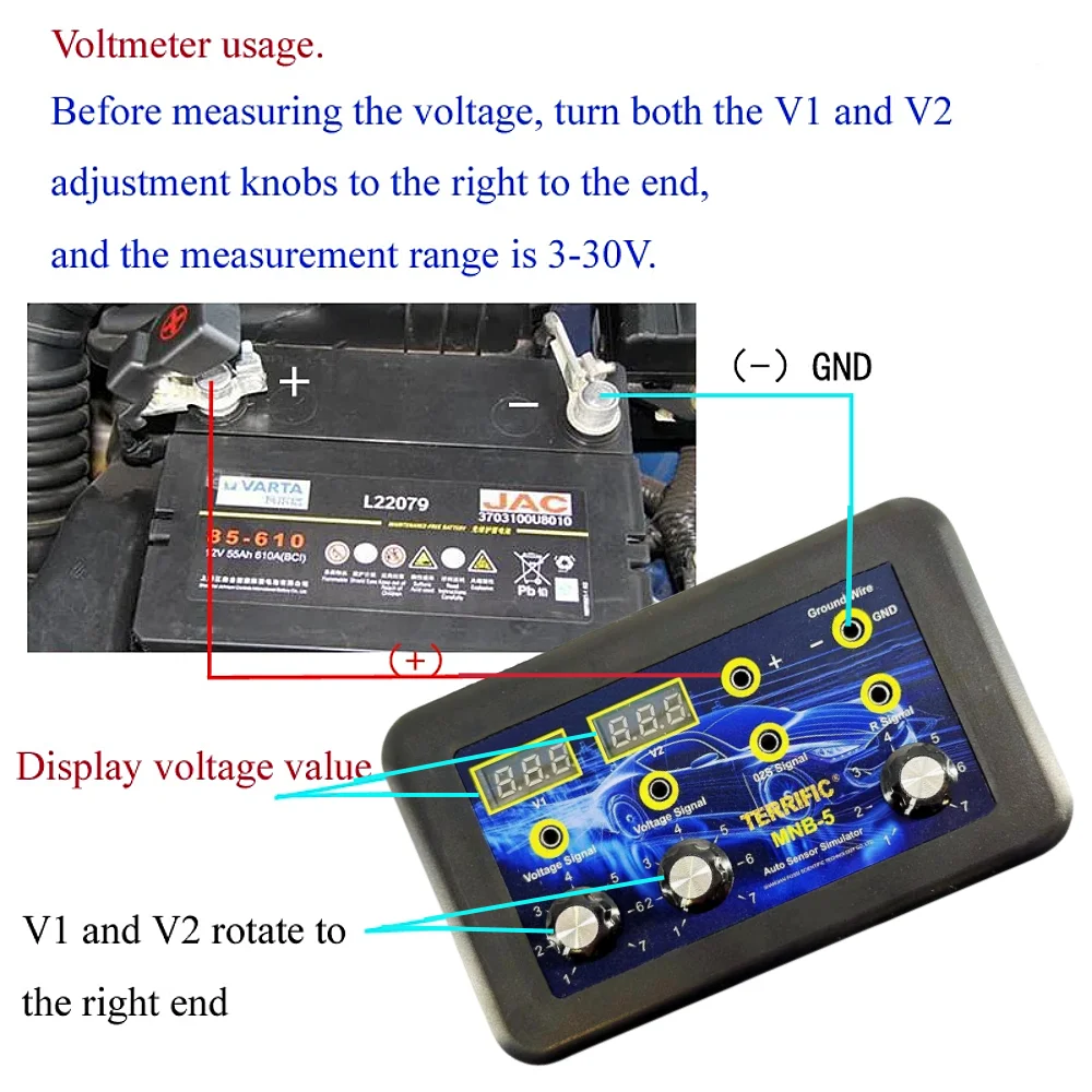 MNB-5 Auto Sensor Simulator Car Signal Generator Upgrade MNB-3 Automotive ECU Voltmeter Car Oxygen Oil Pressure Sensor Simulator