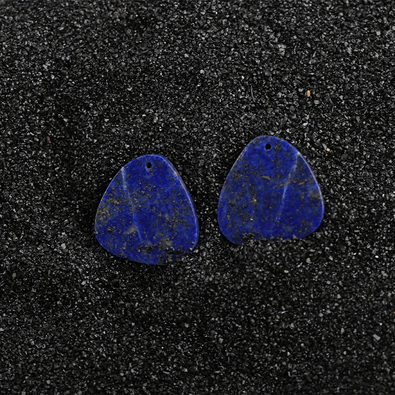 New Collection Natural Stone oval Lapis Lazuli Earrings Beads For Women Fashion Jewelry Accessories 25x21x2mm 7.7g