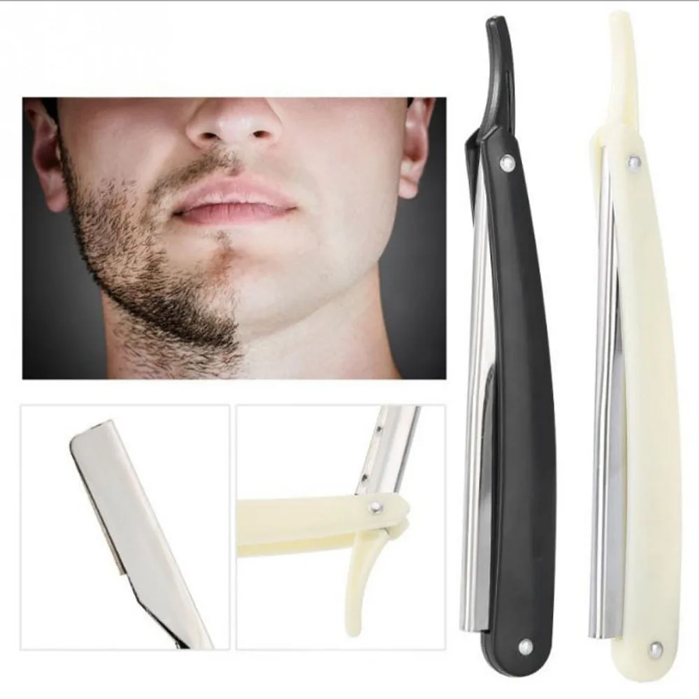 

Ручная бритва из нержавеющей стали, бритва, держатель парикмахерского ножа, обрезка лица, старый школьный инструмент для бритья