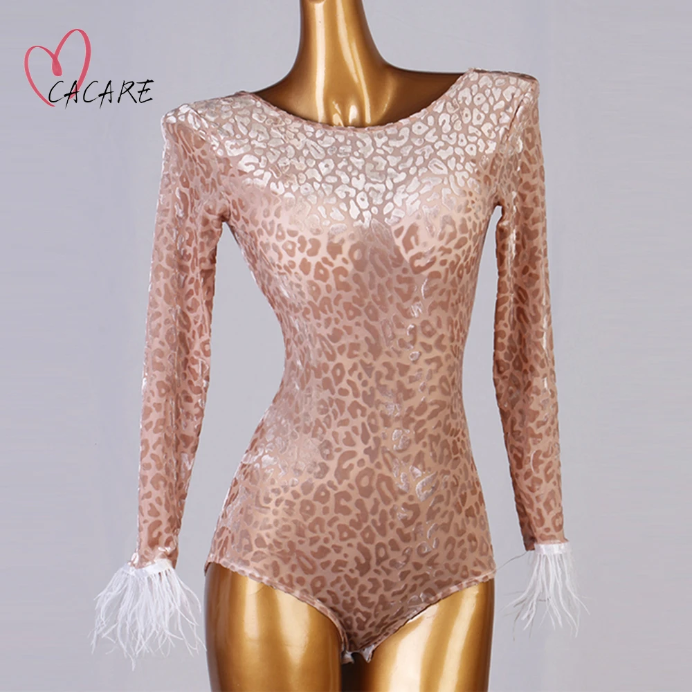 

Dance Wear Samba Dancewear Women Tops Leotard Bodysuit for Latin Ballroom Competition Waltz Tango Dresses Flamenco Costume D1220