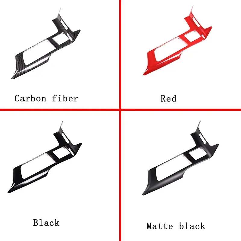 For 2014-19 Chevrolet Corvette C7 Z06 ABS Carbon Fiber Car Styling Car Central Control Cup Holder Panel Frame Sticker Auto Parts